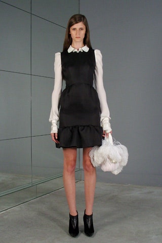 black silk mini dress