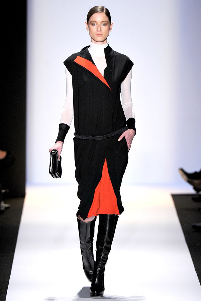 black and red asymmetric dress