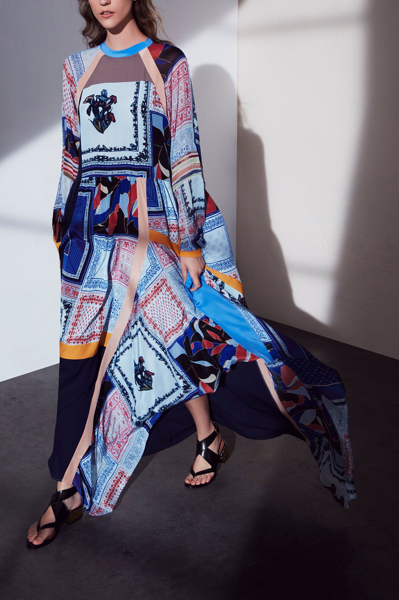 relaxed printed maxi dress