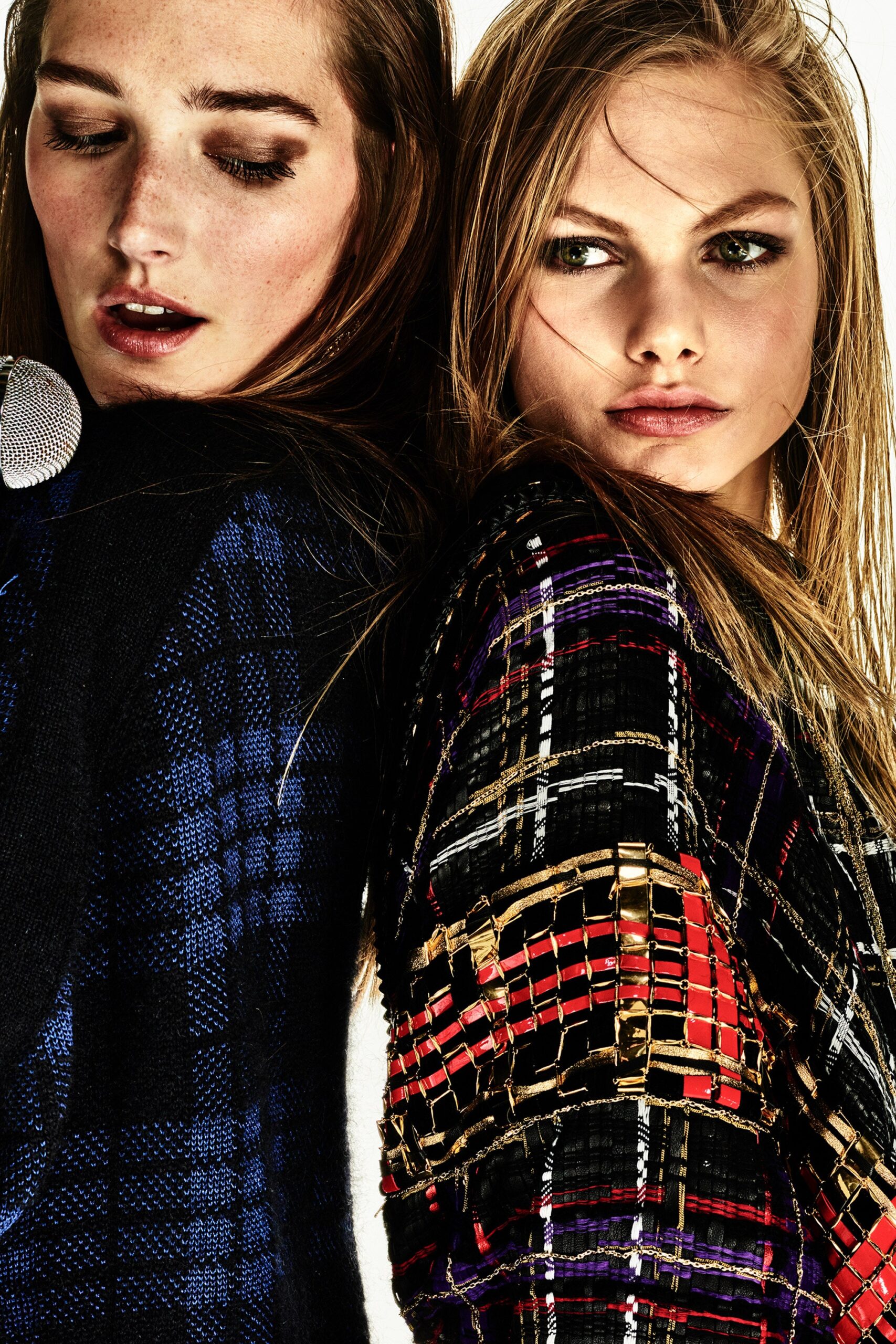 tailored blazers in black and red