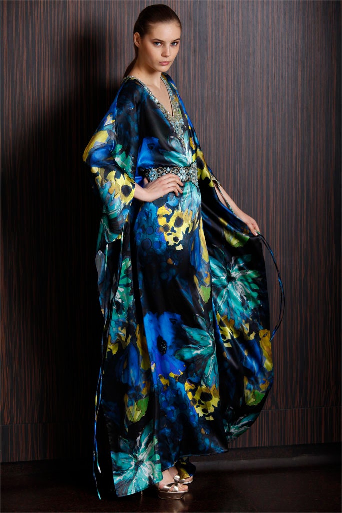 floral silk maxi dress