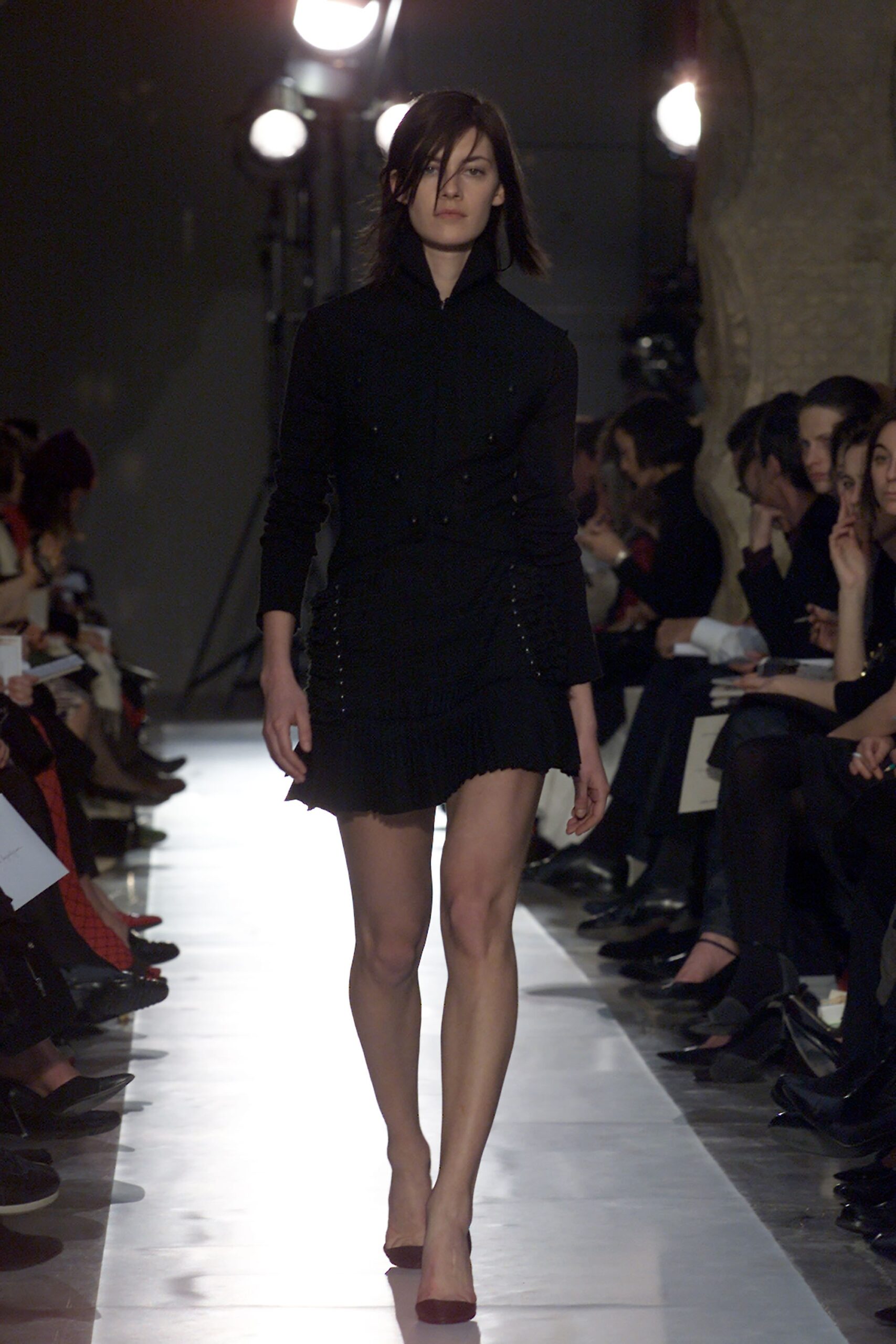 black fitted mini dress