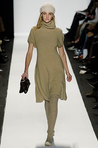 beige relaxed wool dress