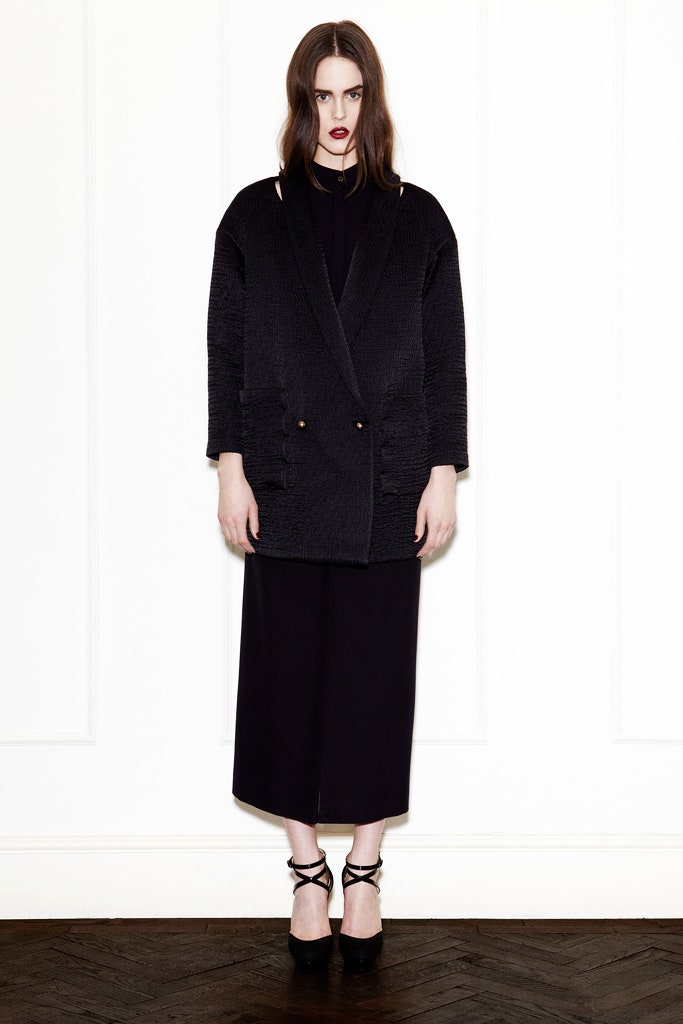 black relaxed jacket and pants