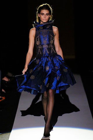 blue silk sleeveless dress