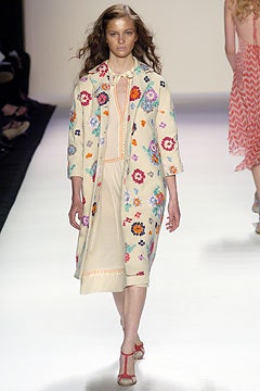 beige cotton long-sleeve collared relaxed embroidered coat