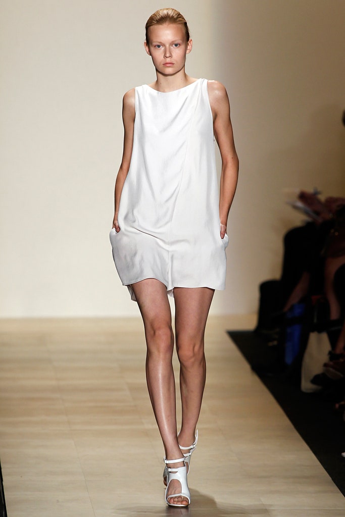 white silk sleeveless dress