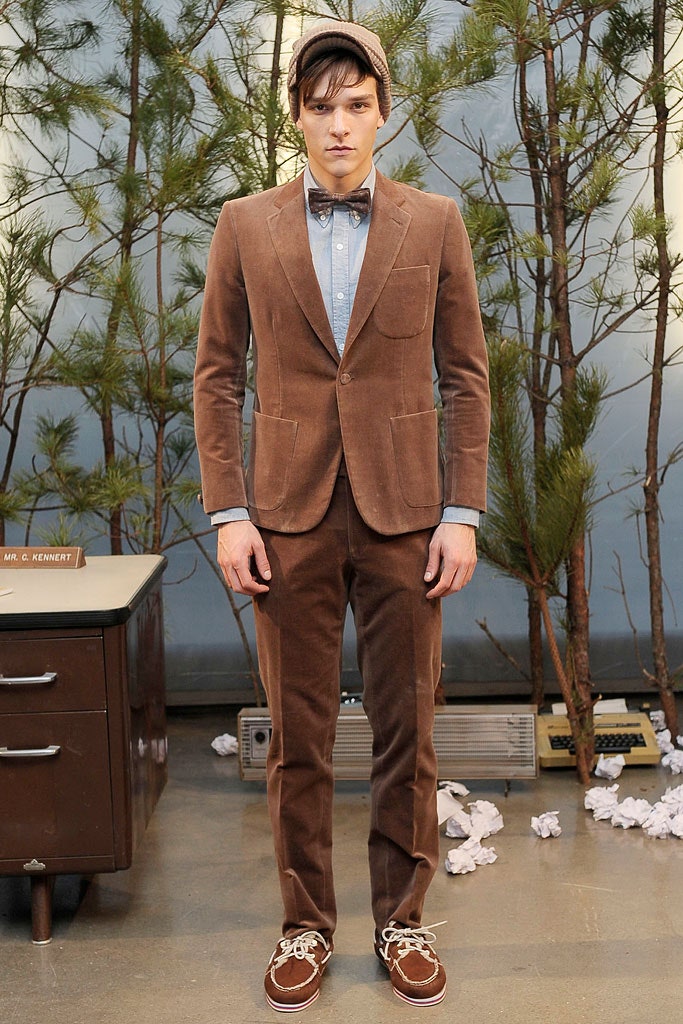 brown velvet tailored suit