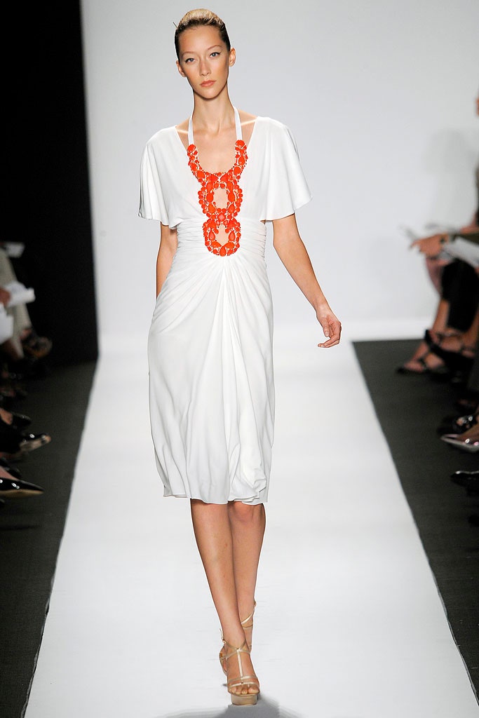 white fitted midi dress