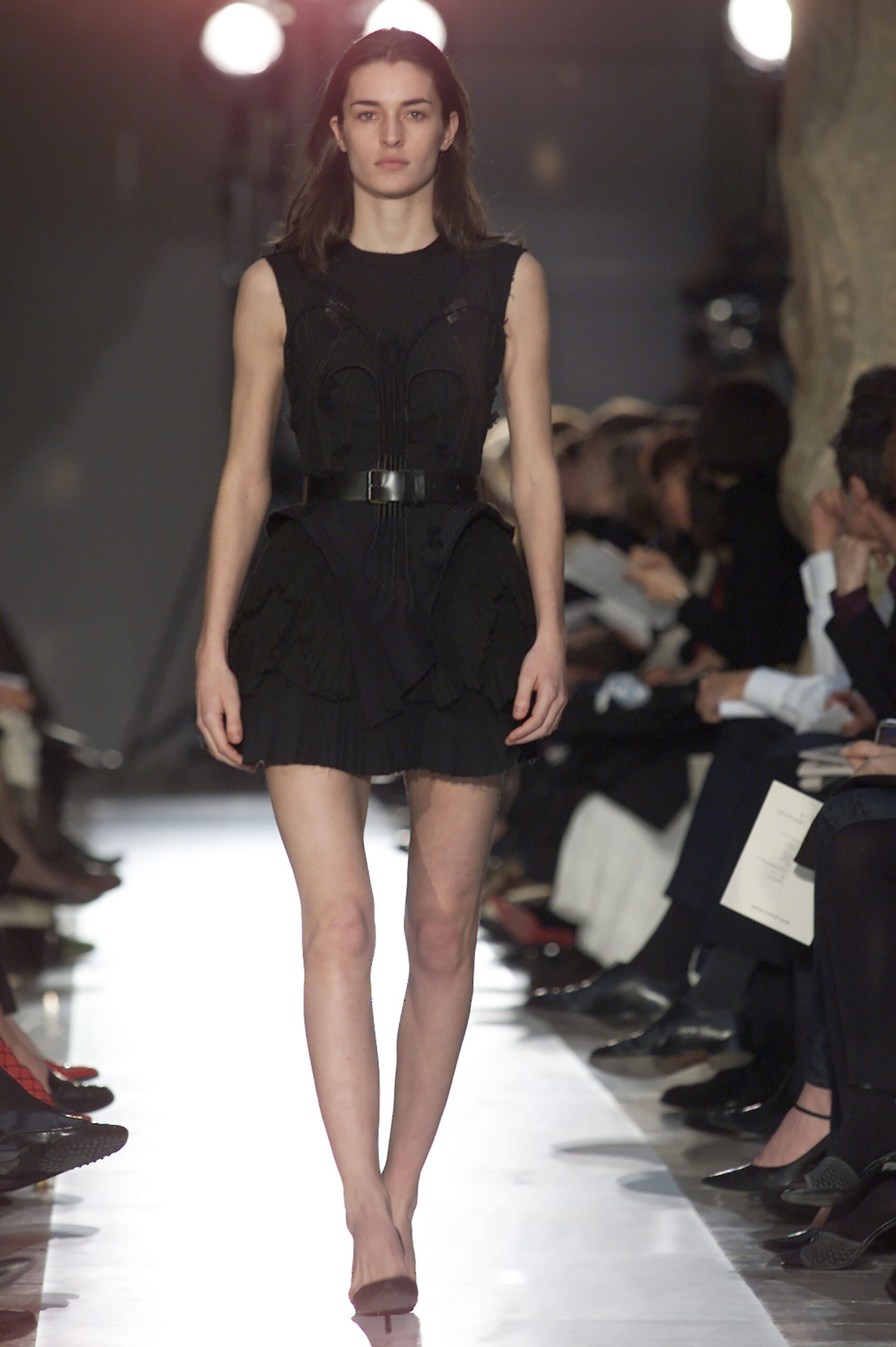 black silk sleeveless mini dress