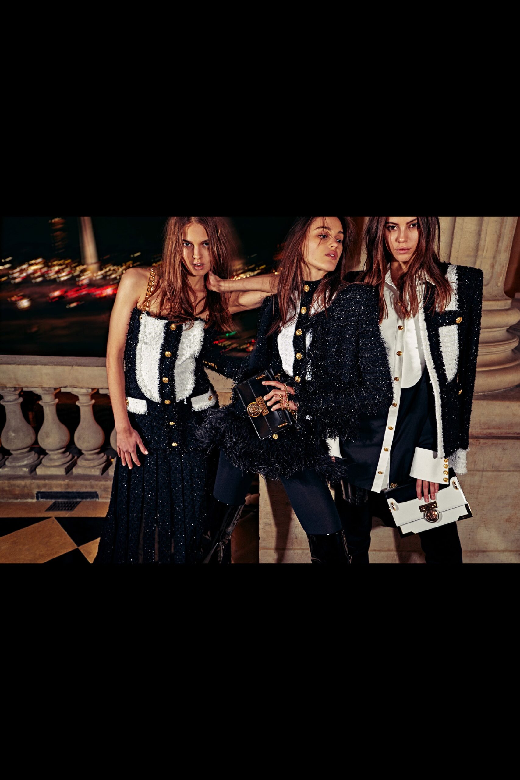 black and white pleated dress