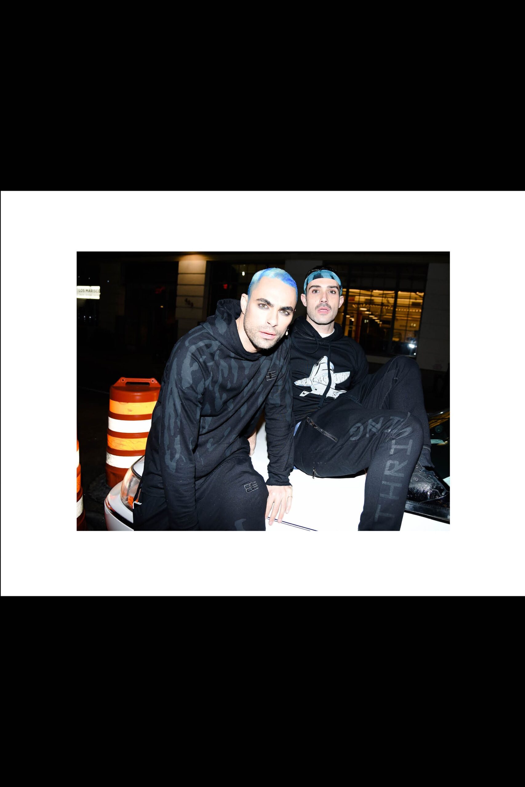 black hoodie and pants