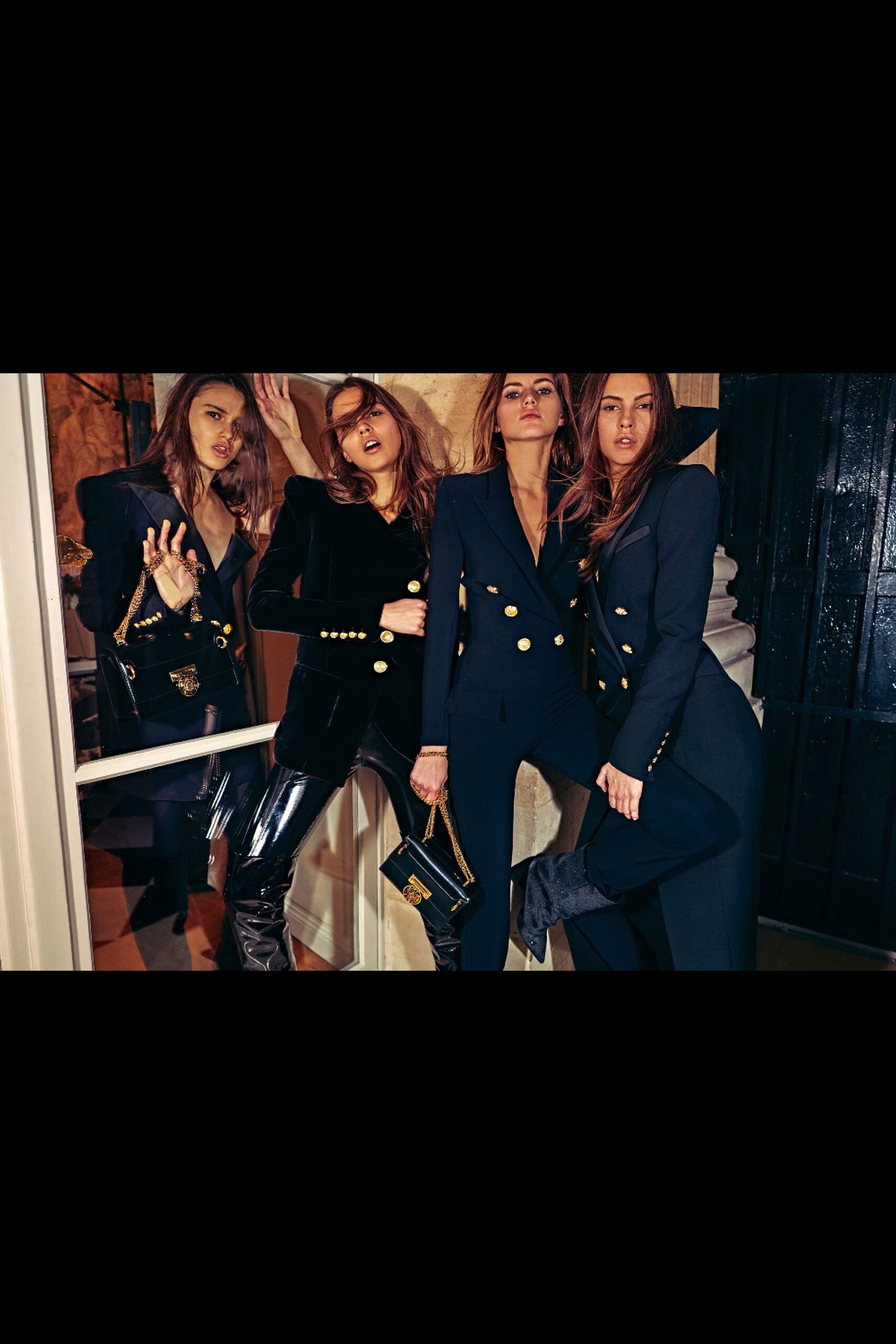 black and blue fitted jumpsuits