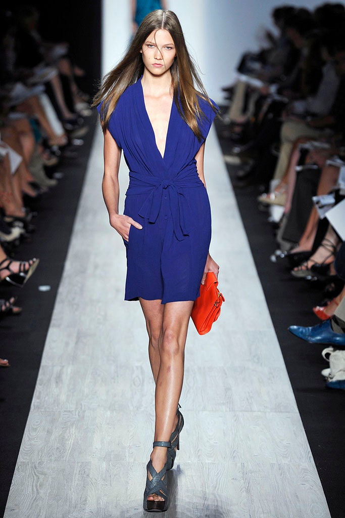 blue fitted sleeveless dress