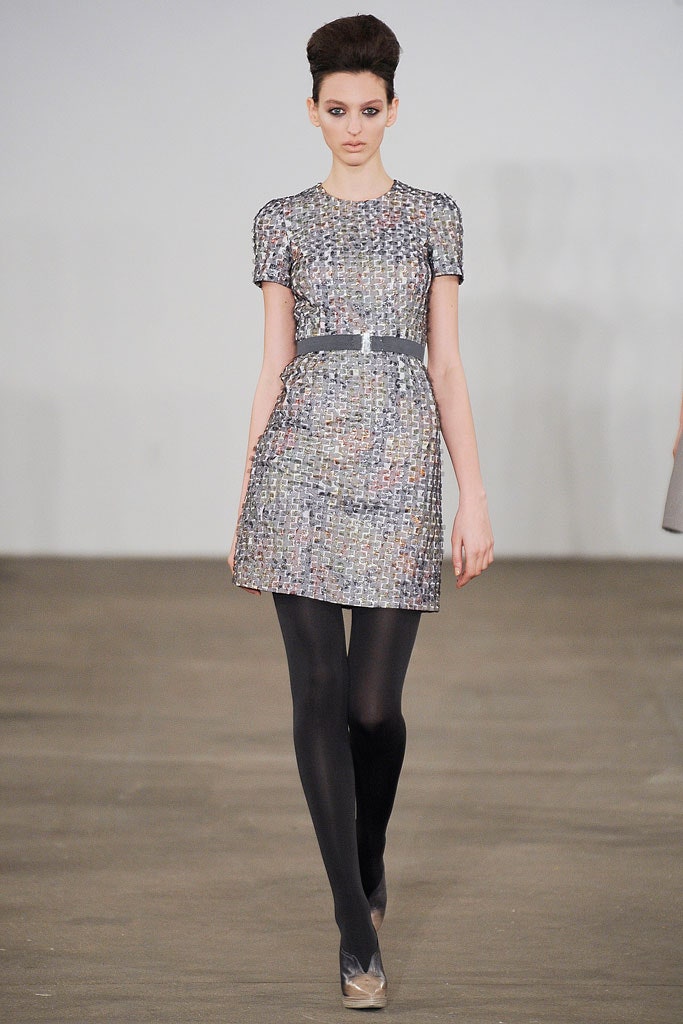 metallic belted mini dress