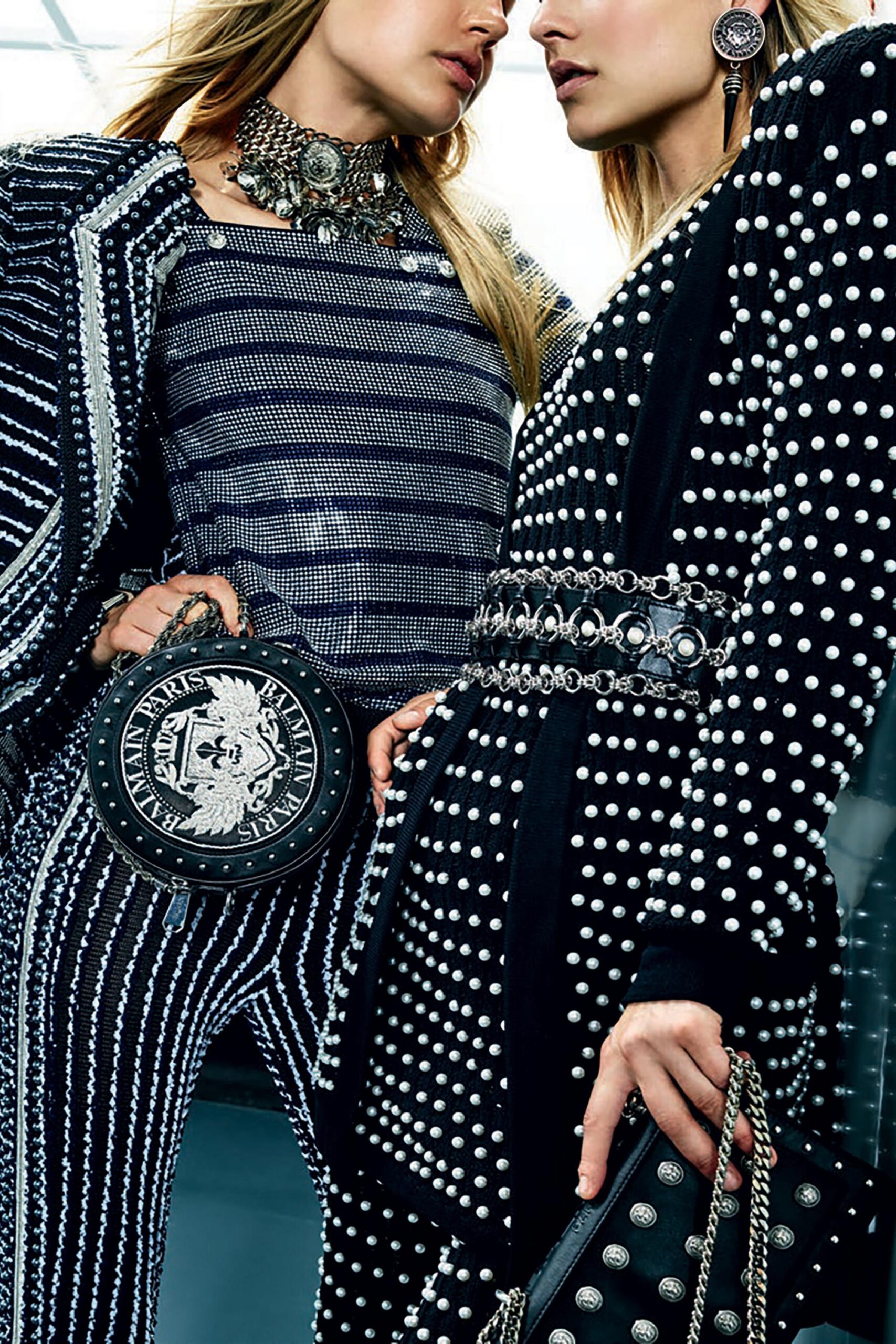 black beaded jacket and top