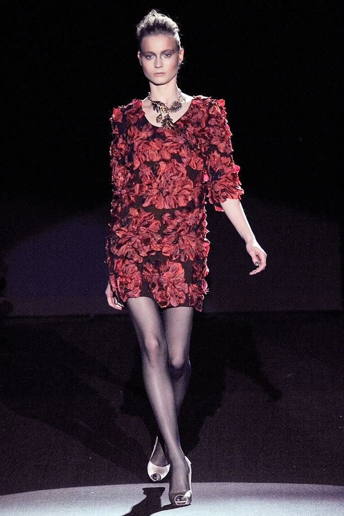 fitted red ruffled mini dress