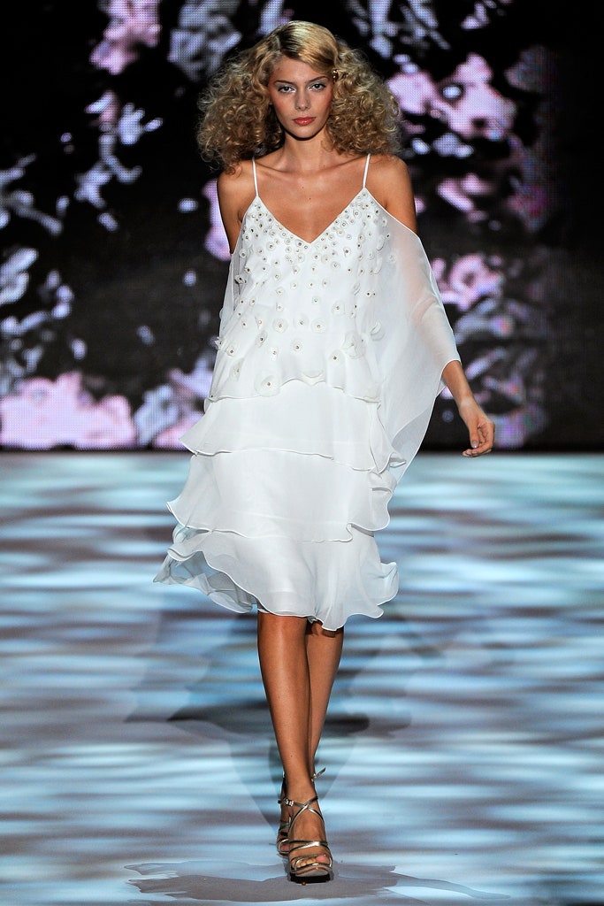 white silk sleeveless dress