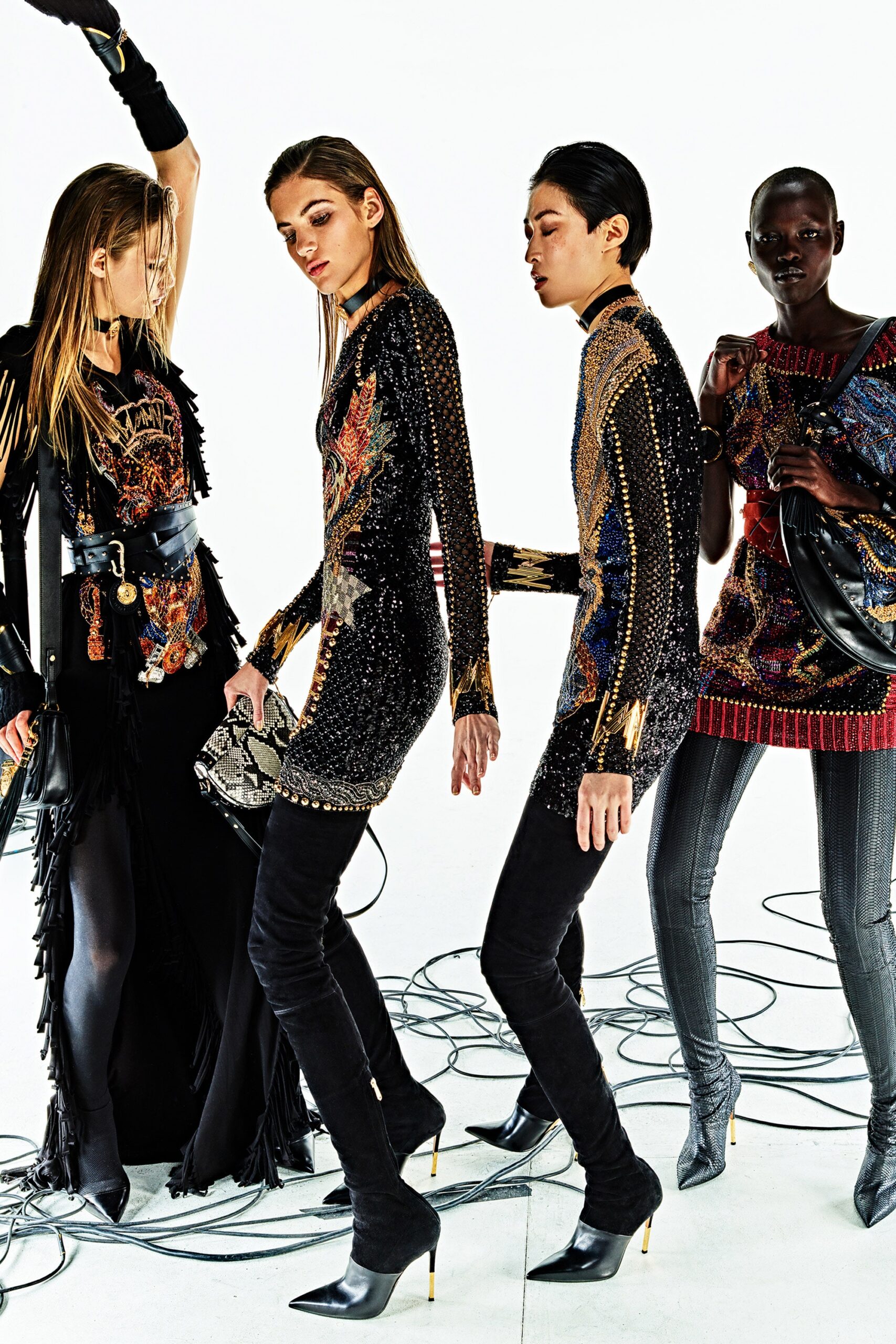 black sequined mini dress