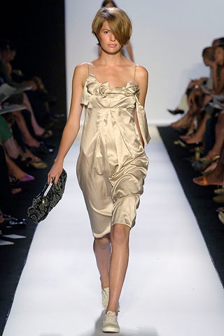 beige silk relaxed dress