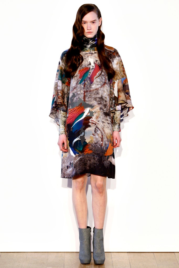 multi-colored relaxed mini dress