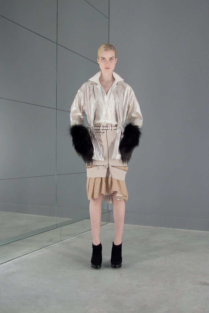 silver vinyl relaxed jacket