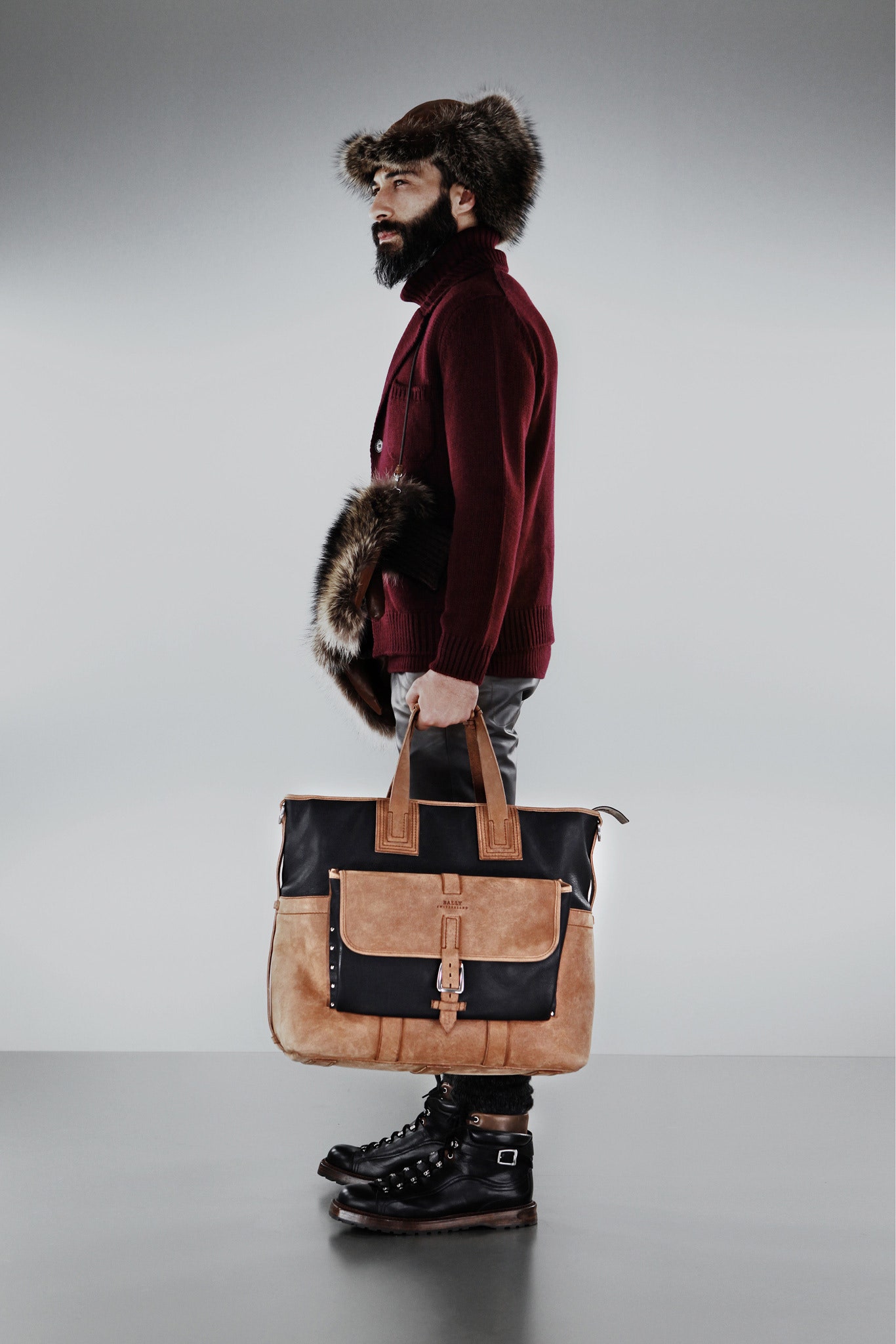 brown fur hat