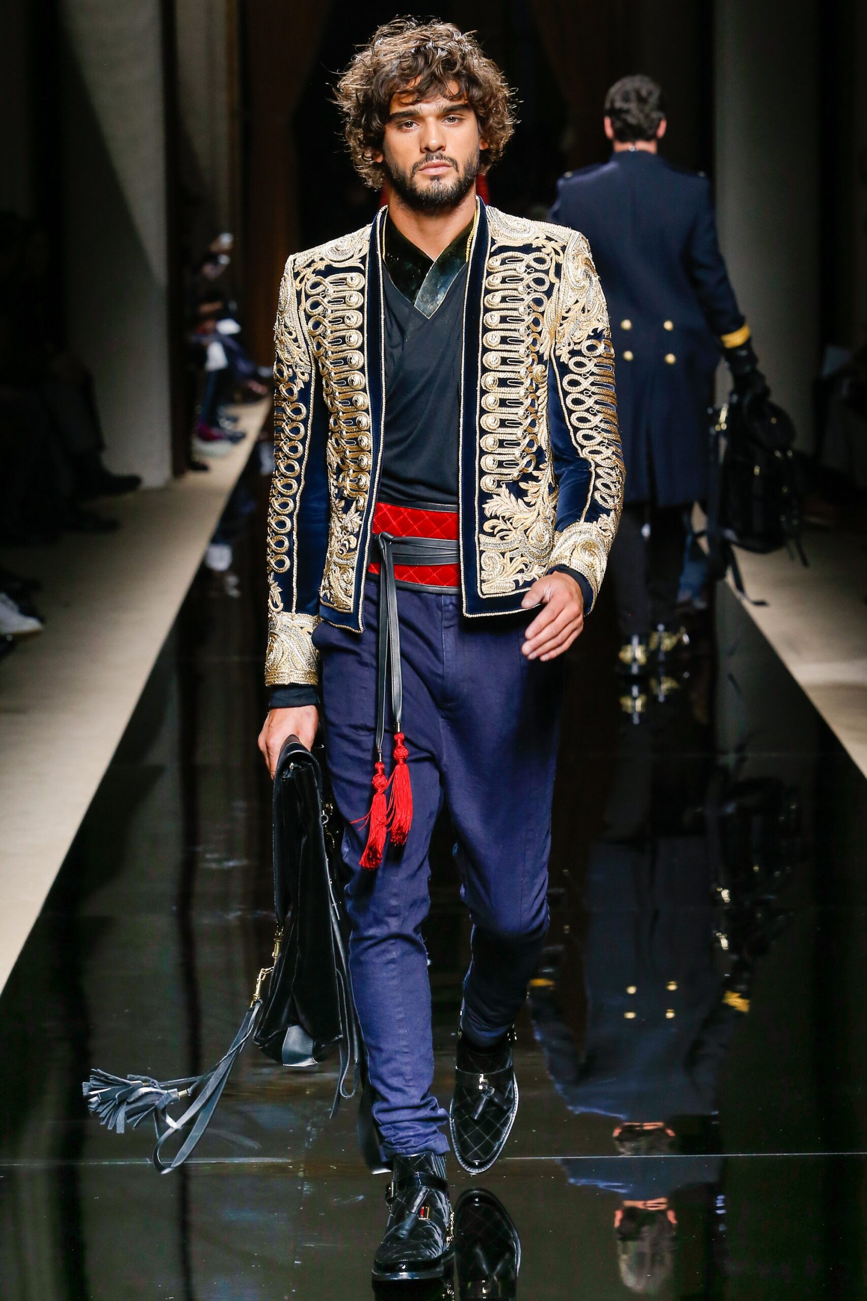 black gold embroidered jacket