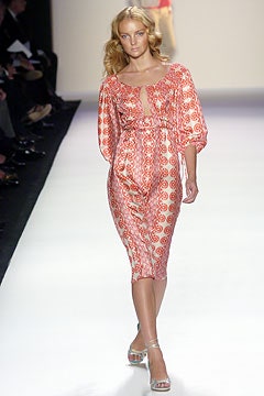 red and white printed midi dress