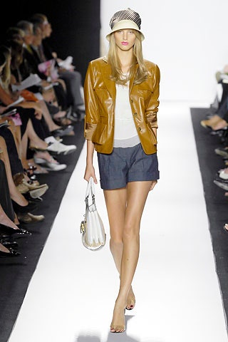 brown leather fitted jacket with shorts