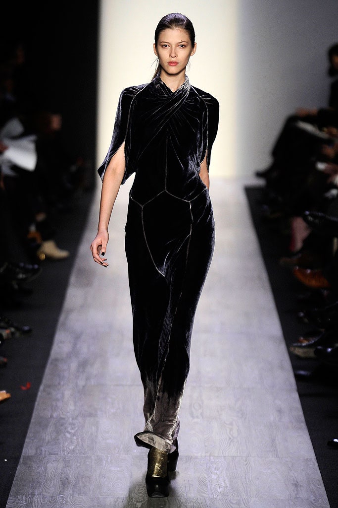 black velvet fitted gown