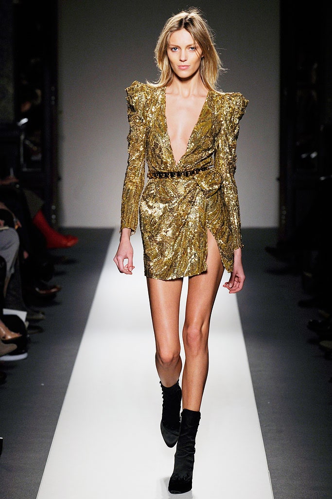 fitted gold silk mini dress