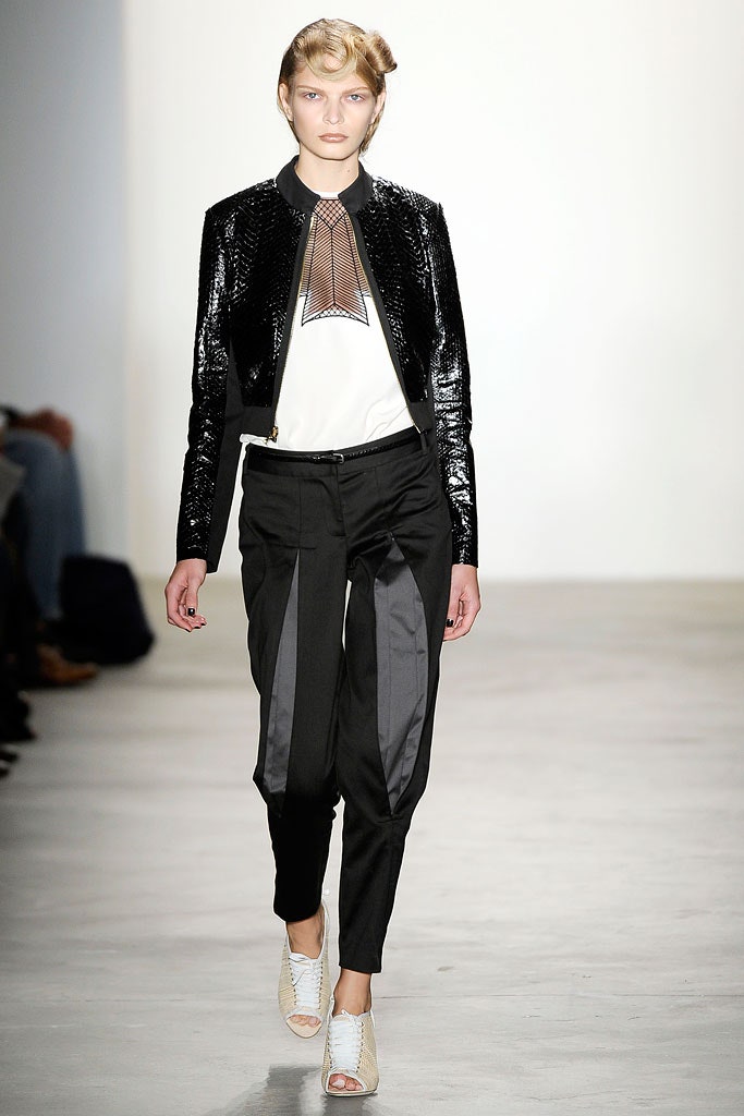 black sequined cropped jacket