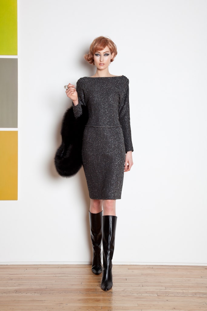 black fur oversized layered coat