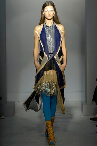 blue silk sleeveless v-neck fitted draped layered dress