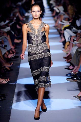 black silk sleeveless dress