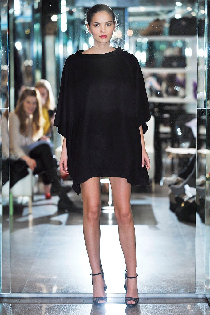 black silk relaxed mini dress