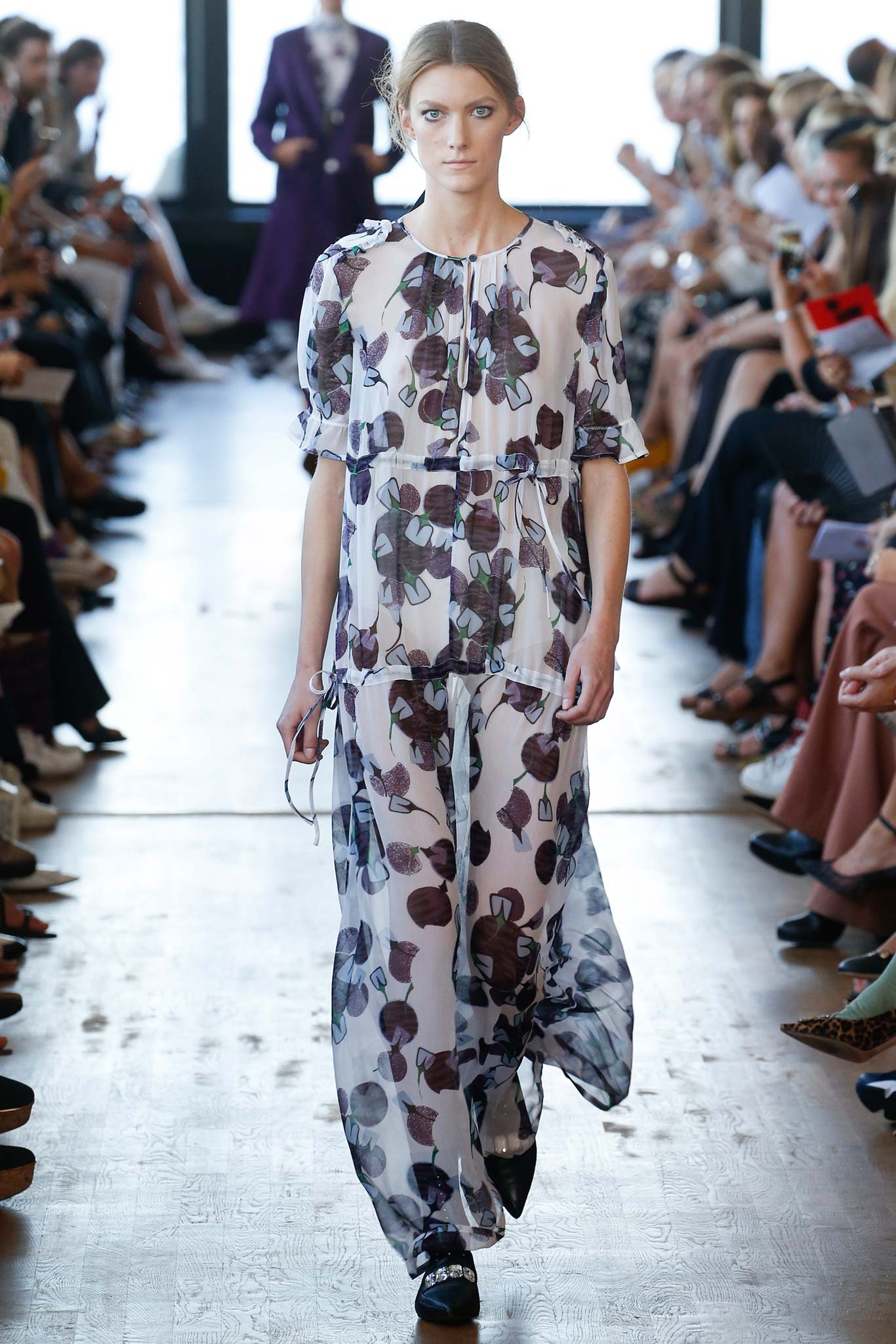 floral silk relaxed maxi dress