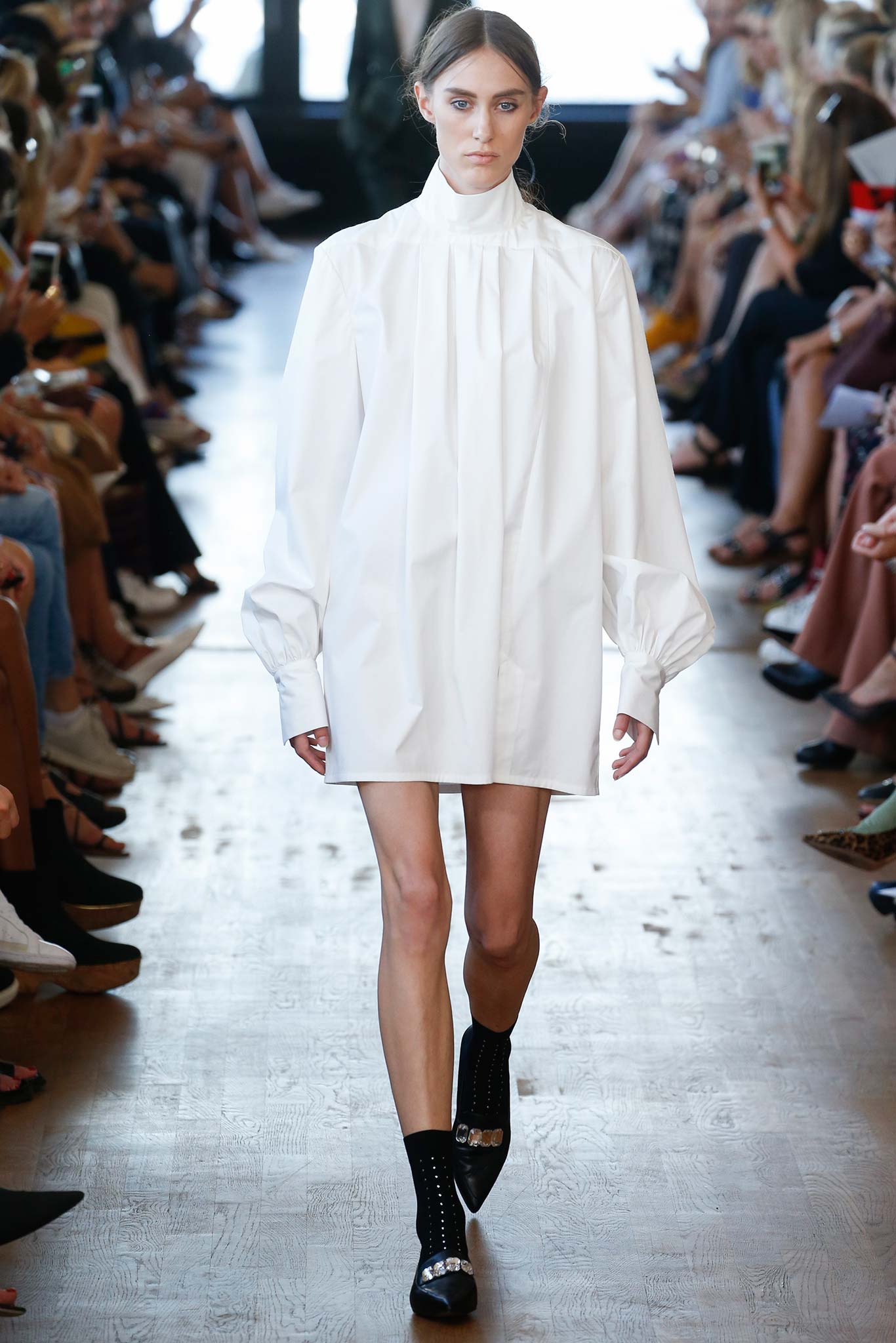 white relaxed mini dress