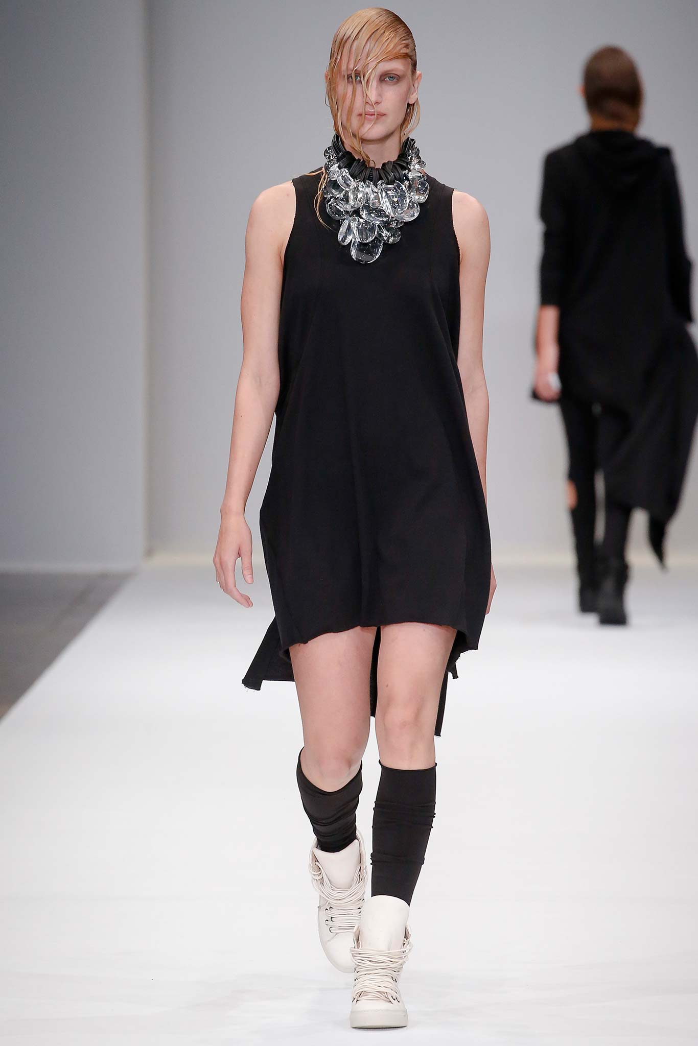 black relaxed sleeveless dress