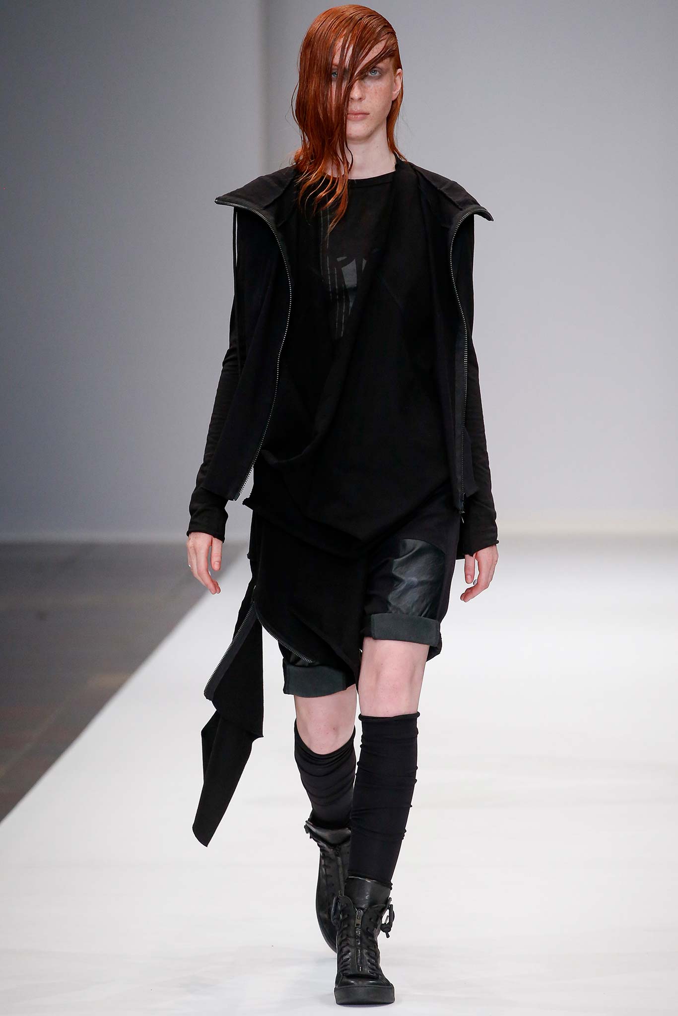 black leather boots