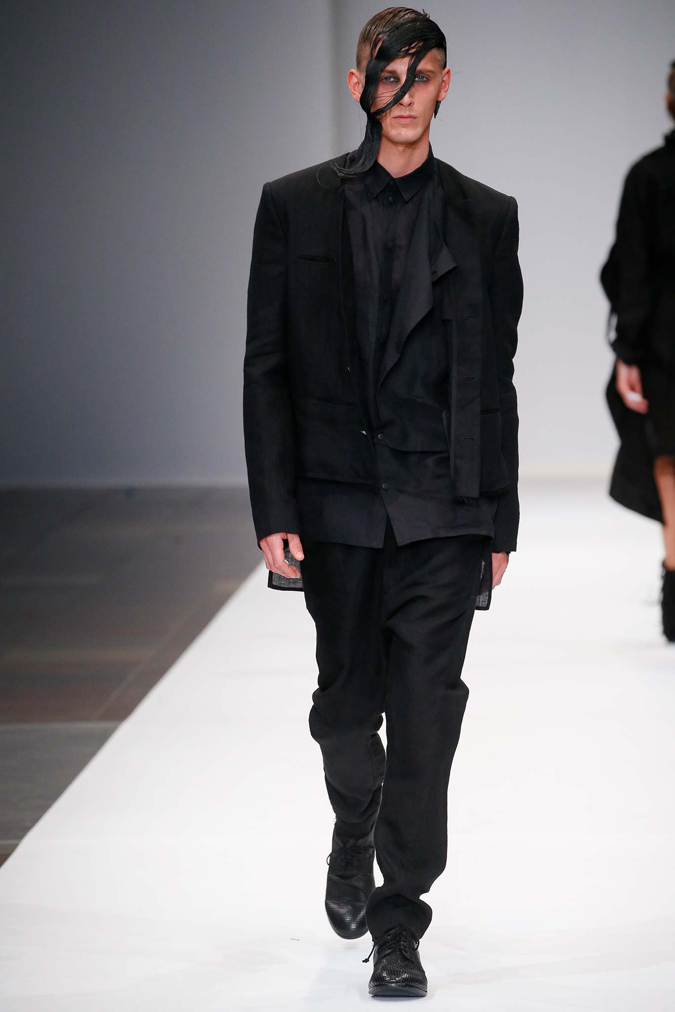 black tailored suit