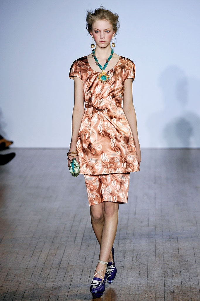 orange silk mini dress