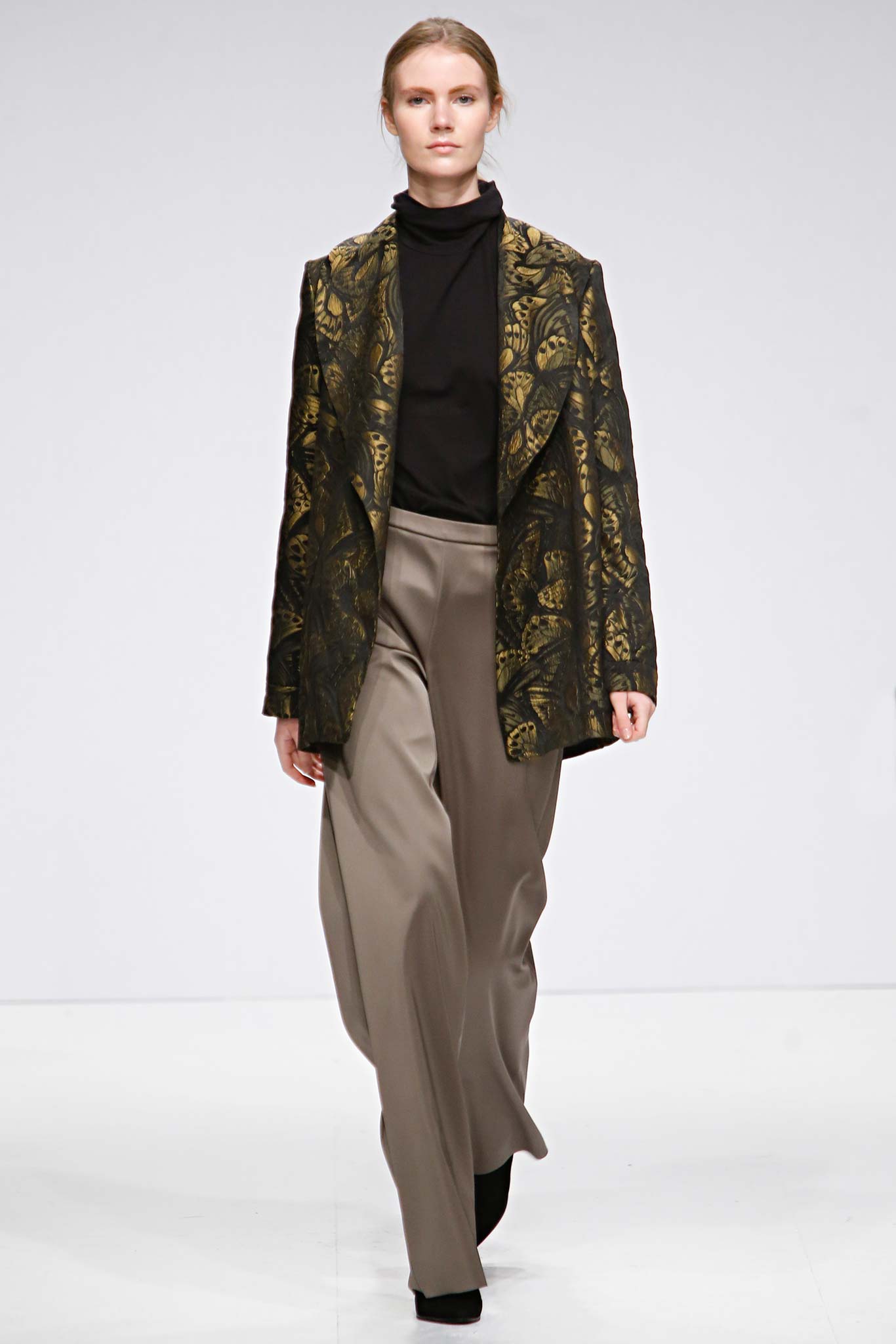 black and gold tailored blazer