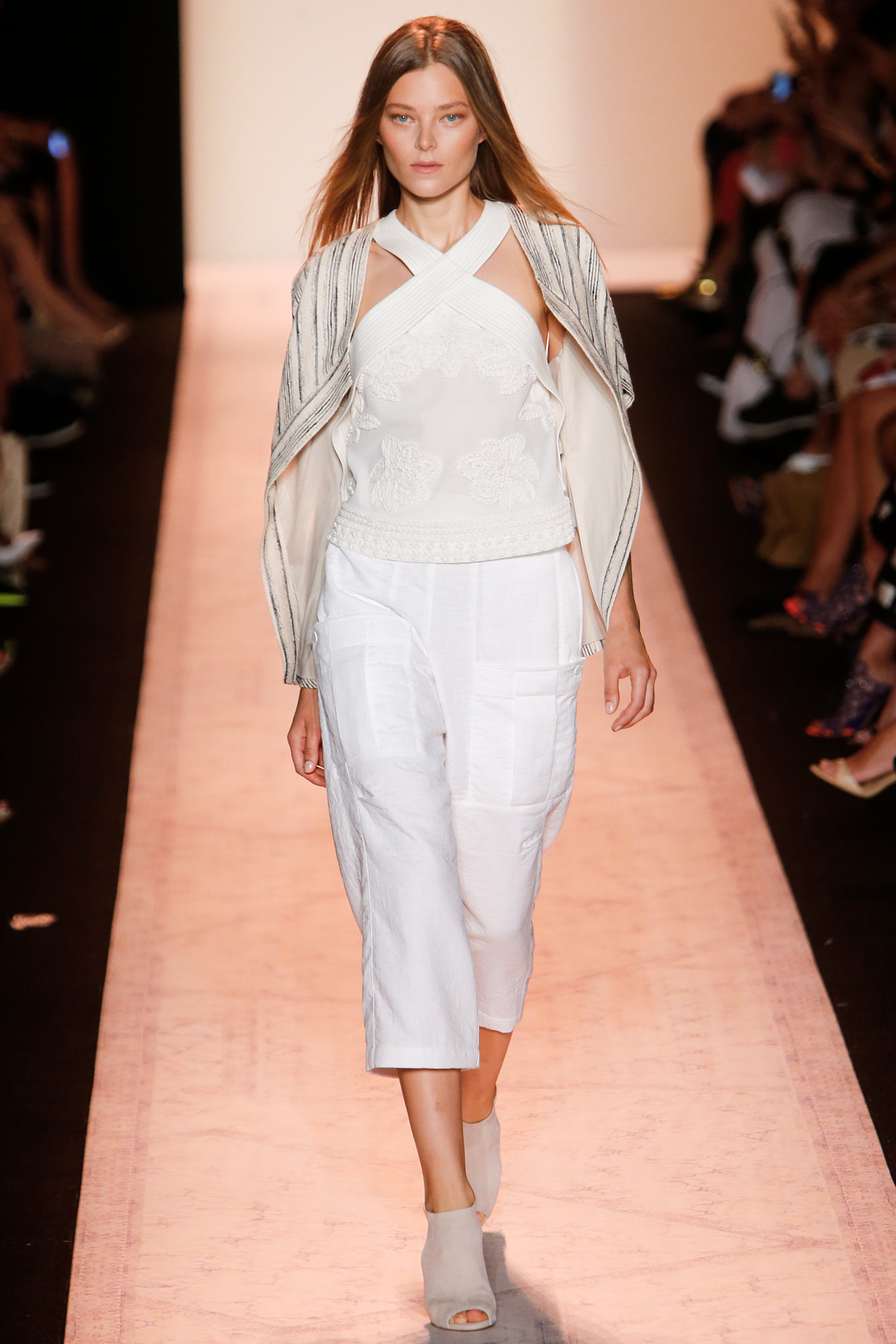 white cotton jacket and top