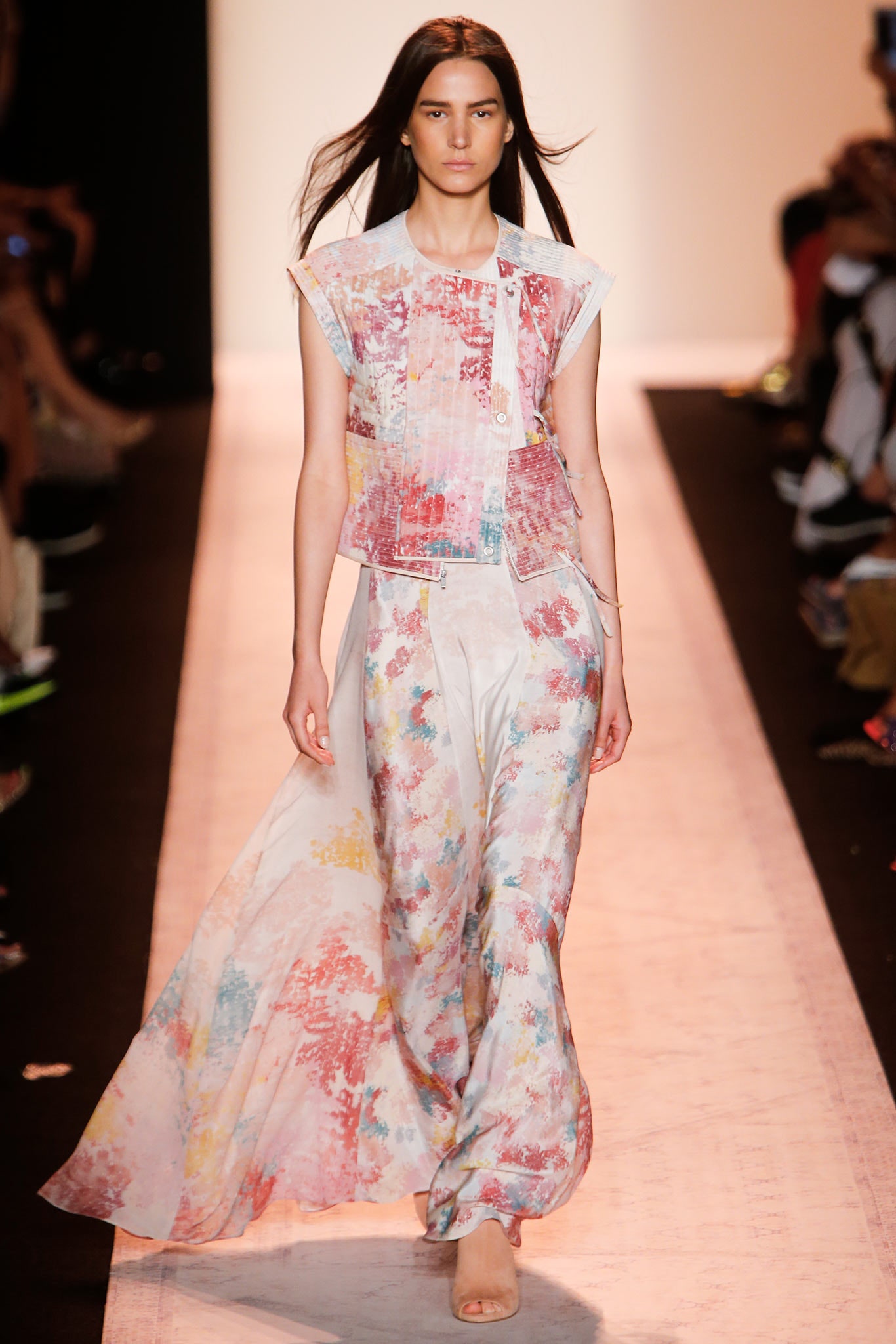 multi-colored silk top and pants