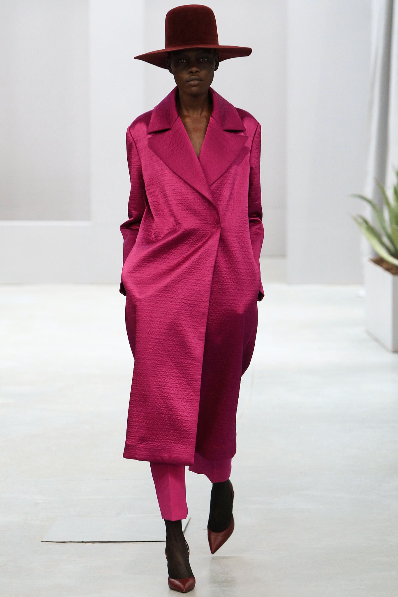 pink silk coat with pants