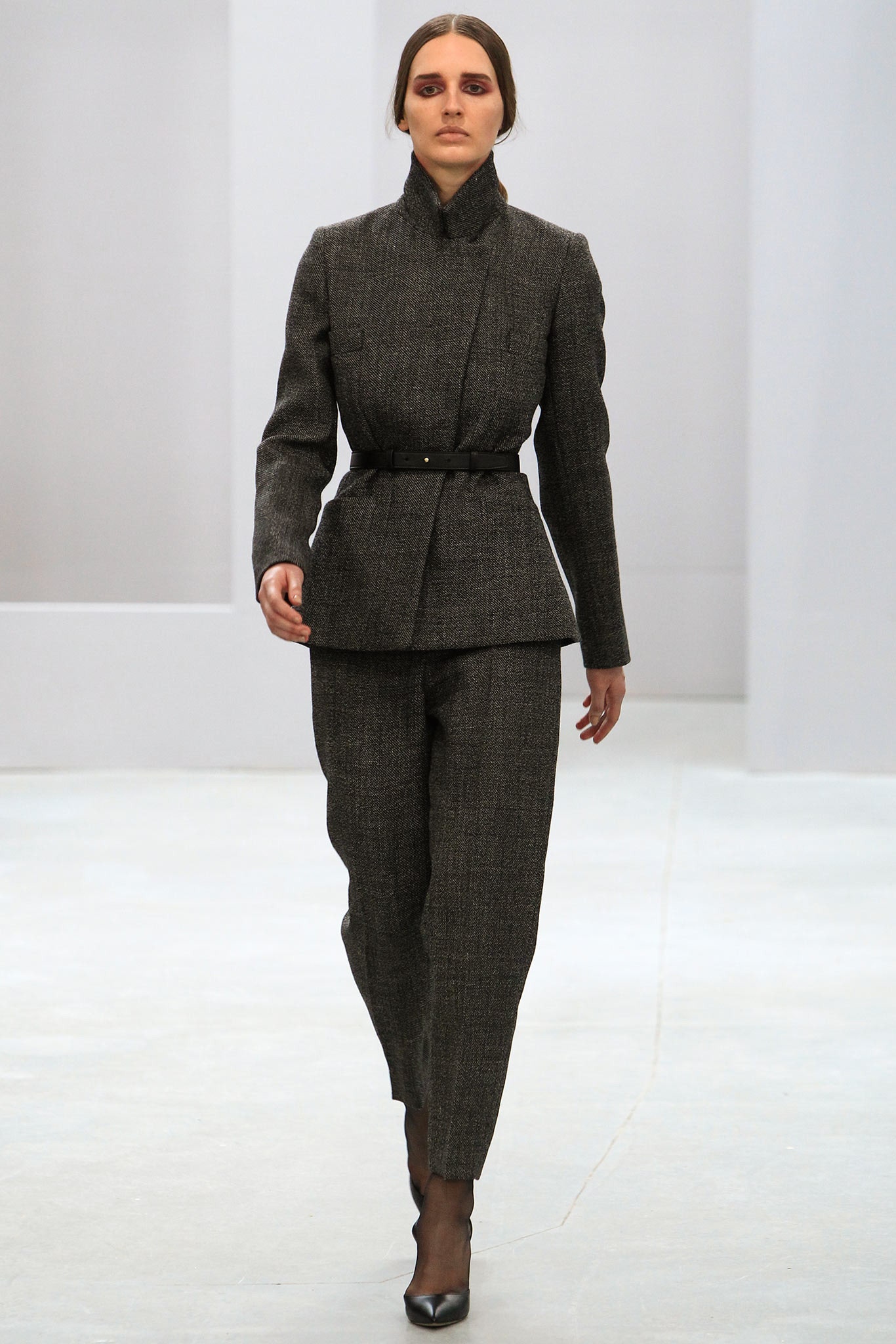 tailored gray wool suit
