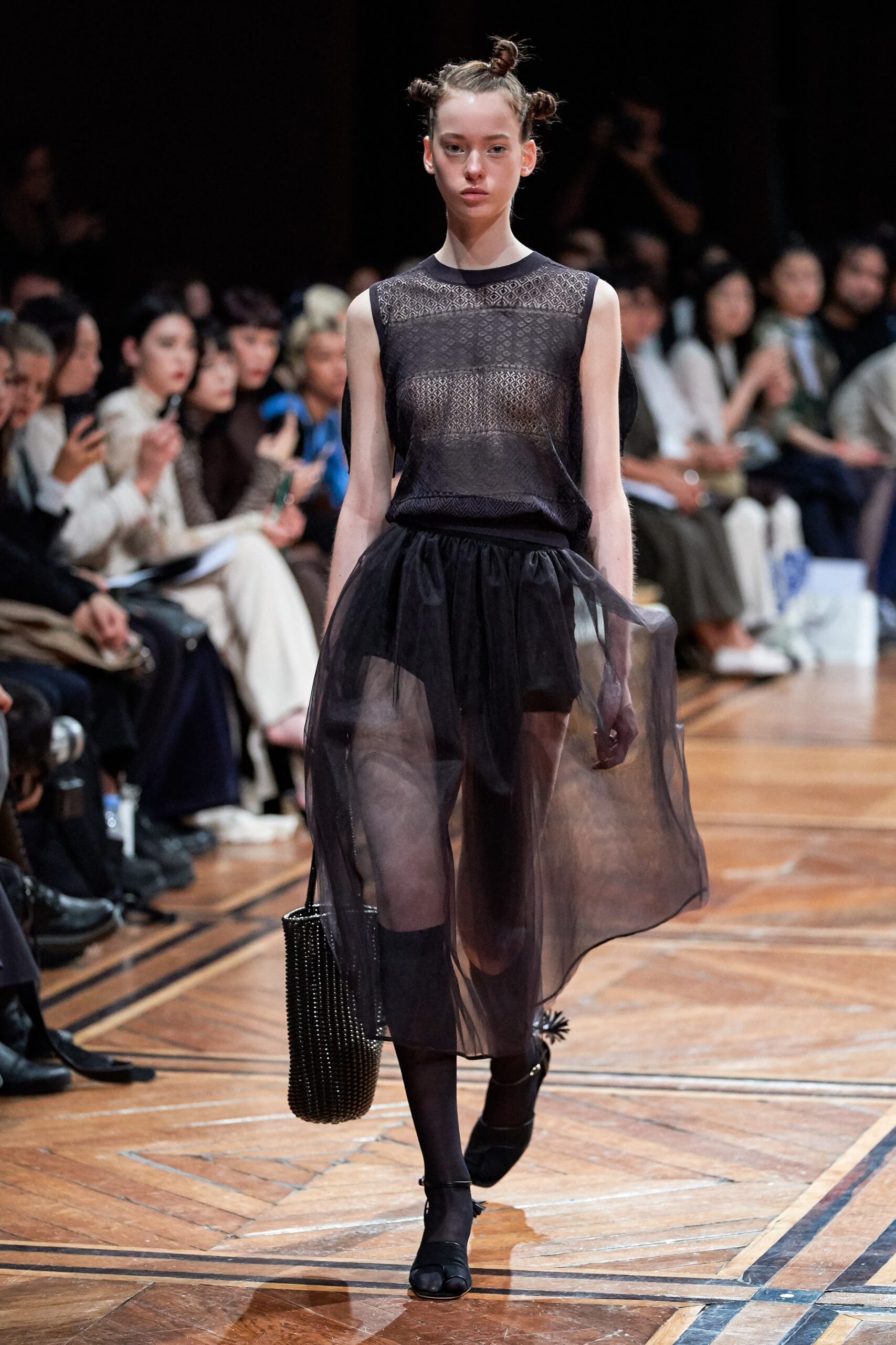 black nylon sheer tights