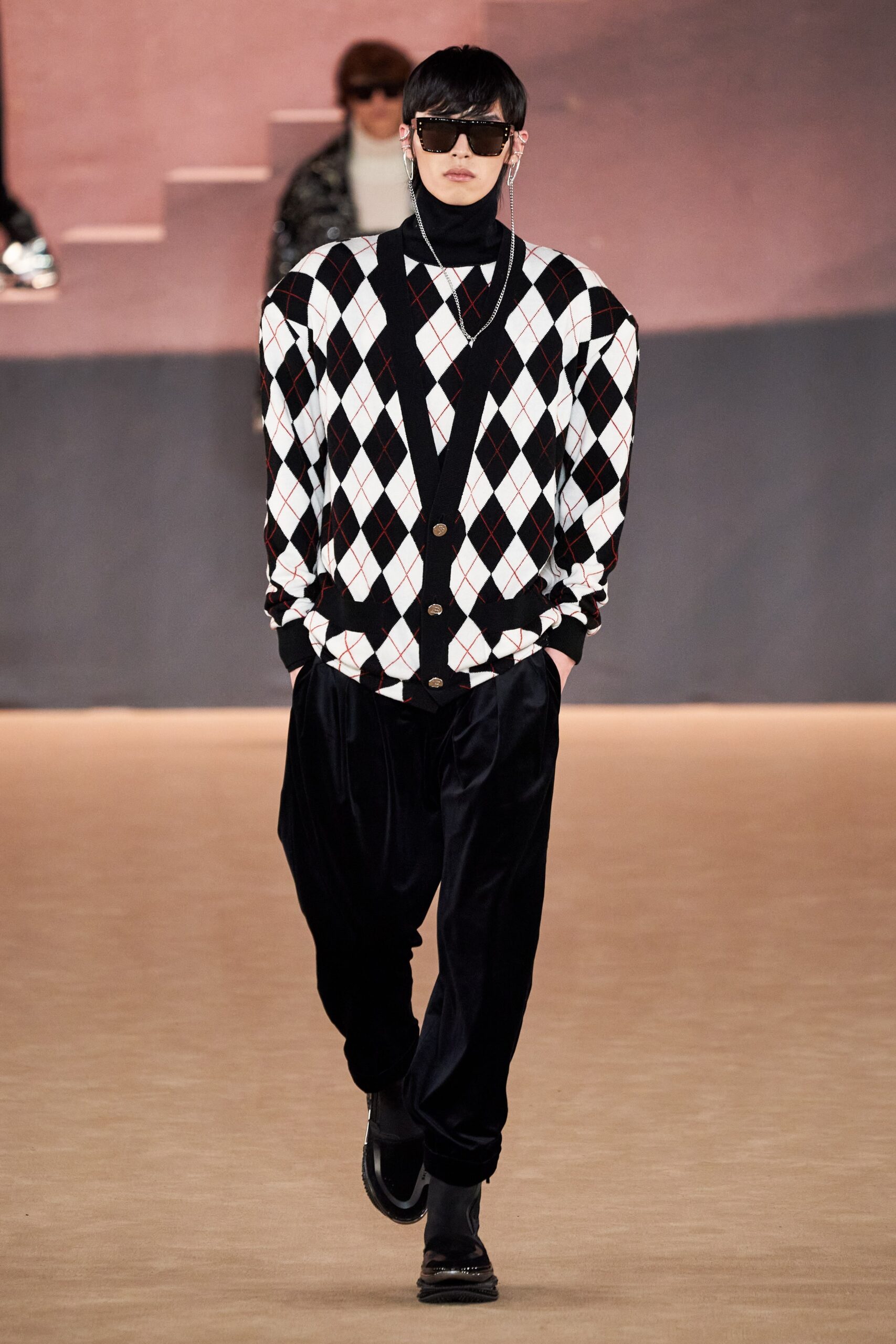 black velvet relaxed wide-leg pants